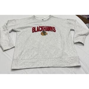 Concepts Sport NHL Blackhawks Sweatshirt Size XL Light Grey